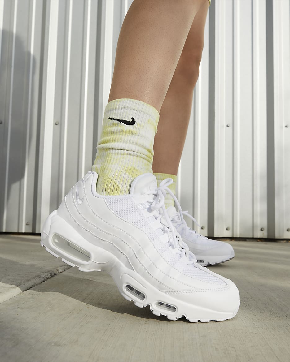 Nike air max 95 womens all white on sale